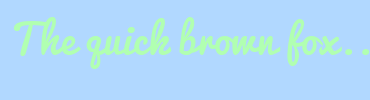 Image with Font Color B1FFB1 and Background Color B1D8FF